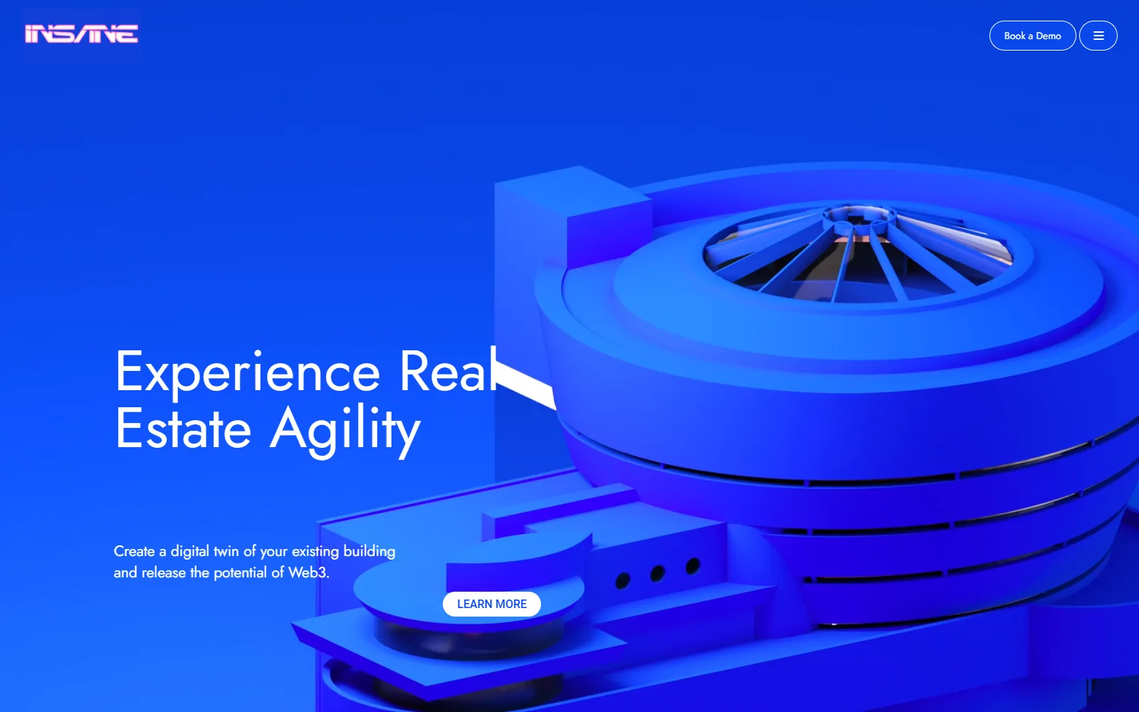 Insane — A property landing page driven by a frame-by-frame 3D scroll.