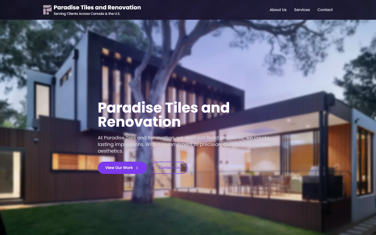 Paradise Tiles and Renovation — A tile and renovation contractor's site, built to book jobs.